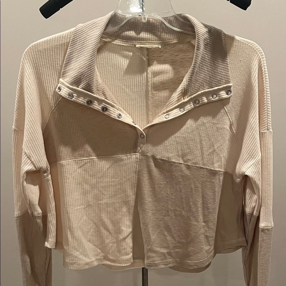 Elegant Beige Button-Down Shirt for Women